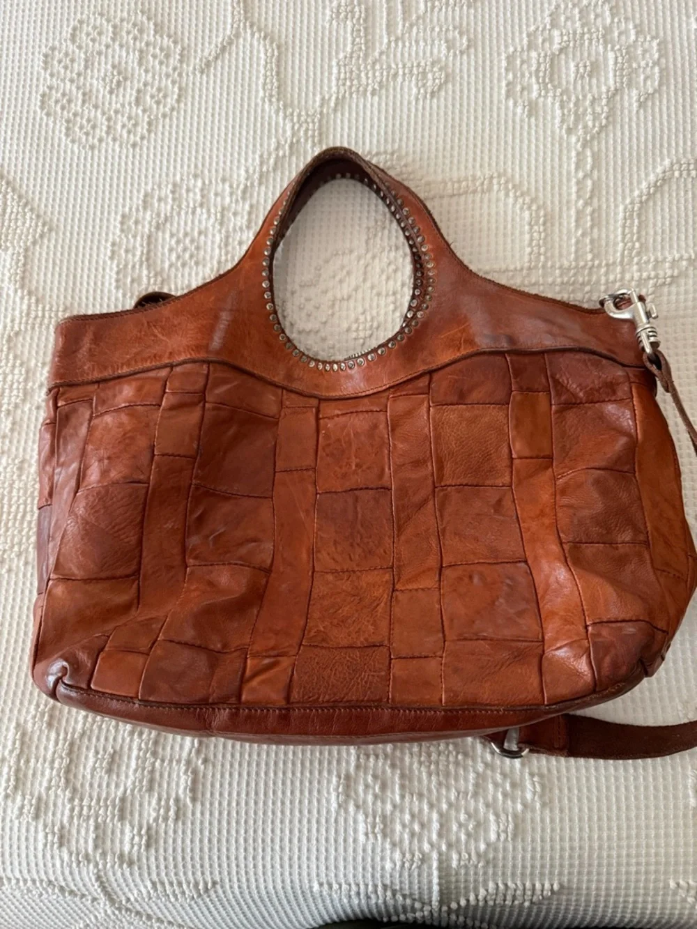 Campomaggi Shopping bag/Tote in cognac leather Edera style - Picture 4 of 10